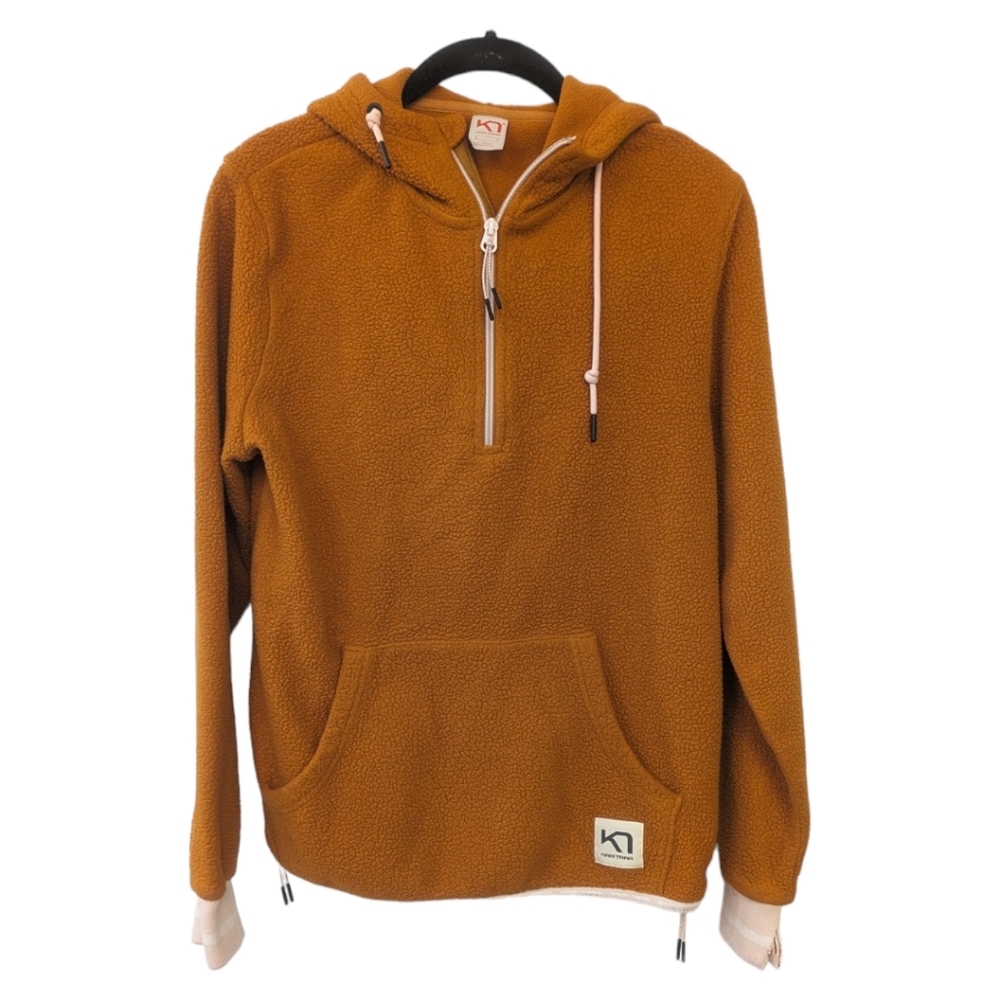 Kari Traa Rothe Orange Fleece 1/2 Zip Hoodie. Small